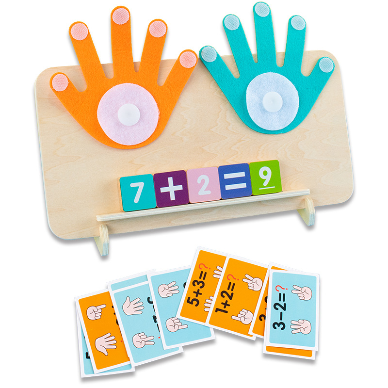 Kids Education Number - ألعاب مونتيسوري للأطفال أرقام الأصابع الخشبية