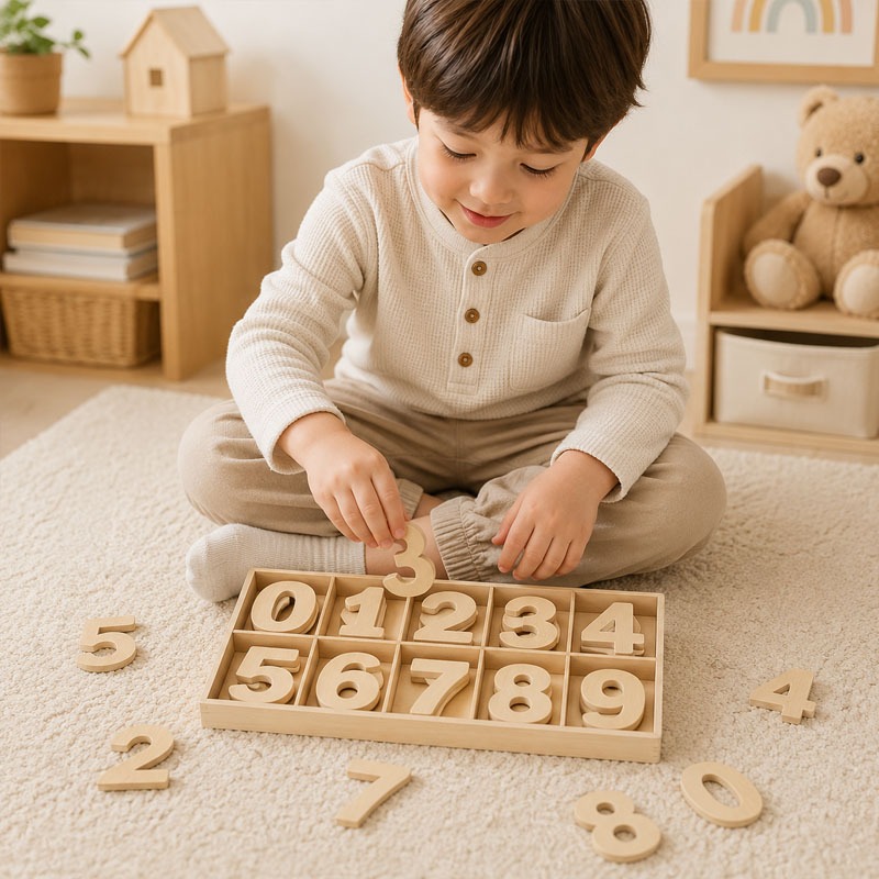 مجموعة أرقام خشبية تعليمية من  - مراجعة Kids Education Name وسعره