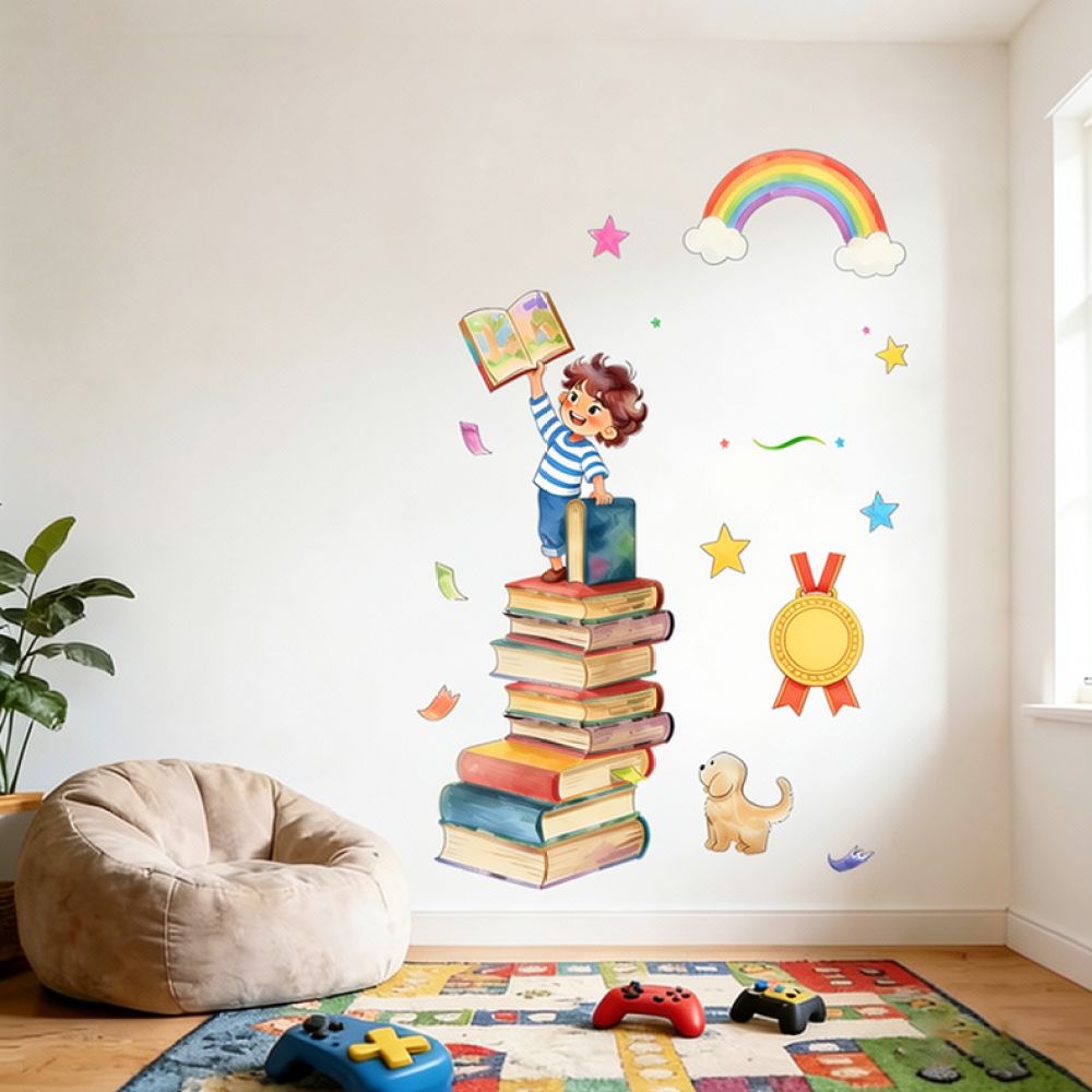 ملصقات جدارية بعبارات إنجليزية - مراجعة Kids Education Motivation وسعره